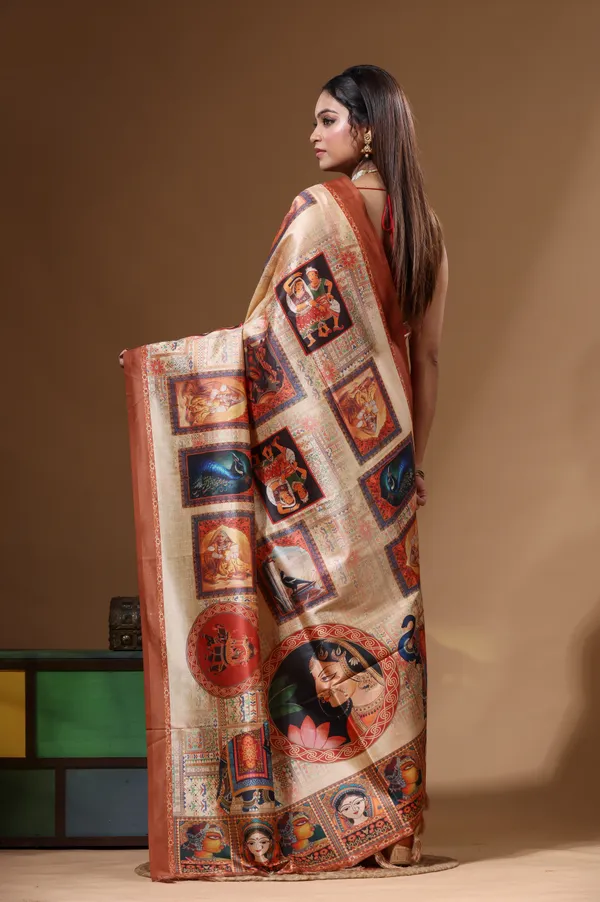 MULTICOLOUR_SEMI_-_TUSSAR_with_DIGITAL_PRINT_Saree_with_Blouse_Piece