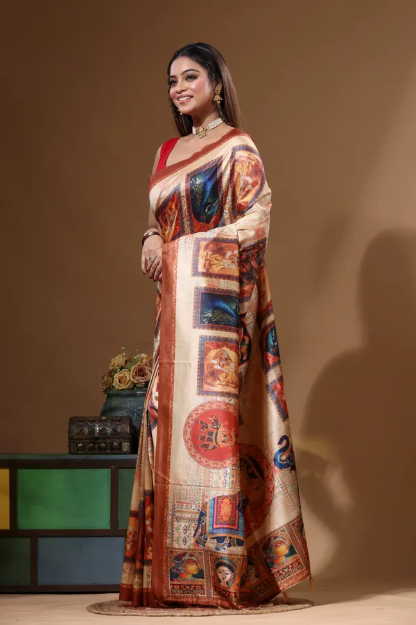MULTICOLOUR_SEMI_-_TUSSAR_with_DIGITAL_PRINT_Saree_with_Blouse_Piece