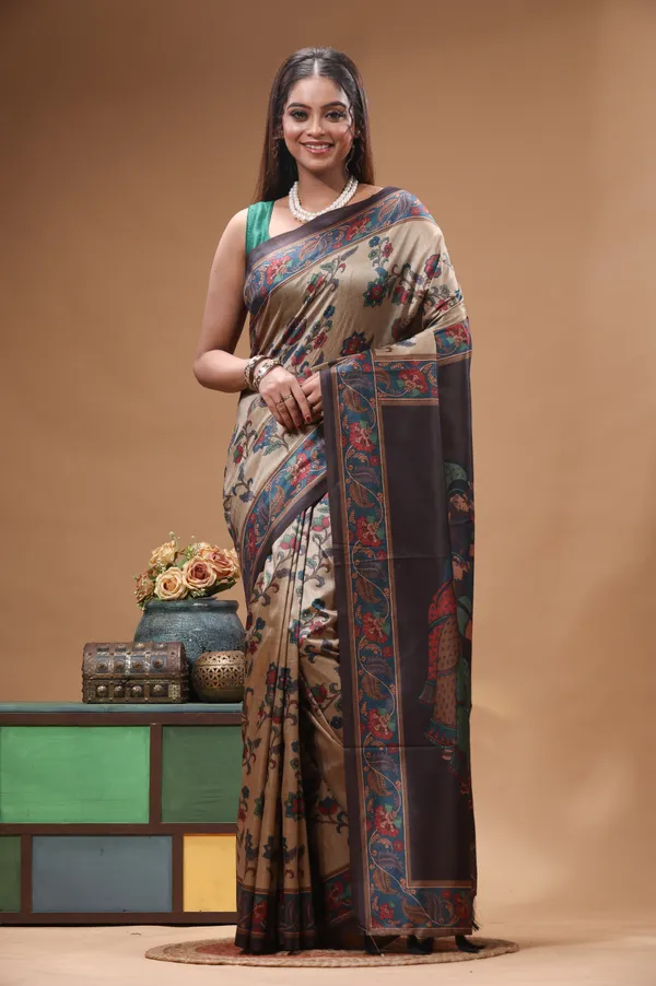 MULTICOLOUR_SEMI_-_TUSSAR_with_DIGITAL_PRINT_Saree_with_Blouse_Piece