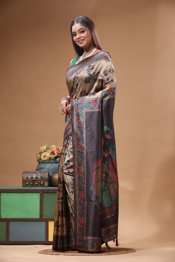 MULTICOLOUR_SEMI_-_TUSSAR_with_DIGITAL_PRINT_Saree_with_Blouse_Piece