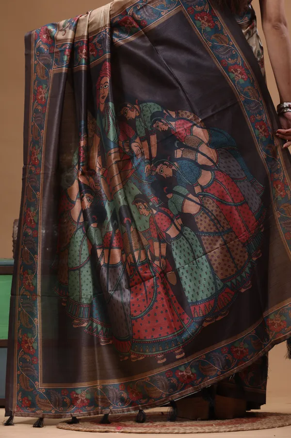 MULTICOLOUR_SEMI_-_TUSSAR_with_DIGITAL_PRINT_Saree_with_Blouse_Piece