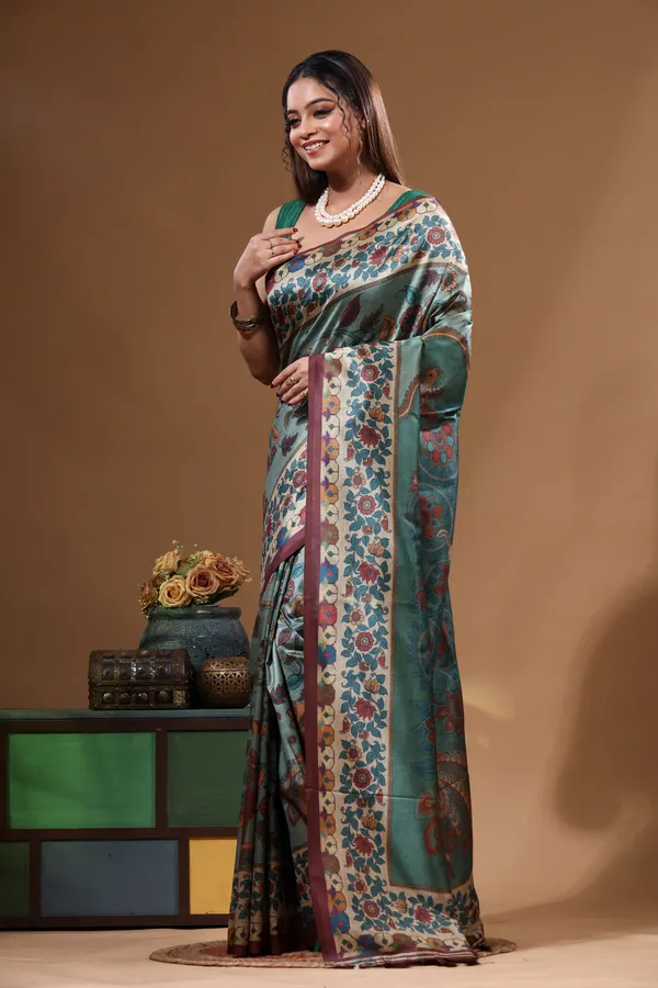 MULTICOLOUR_SEMI_-_TUSSAR_with_DIGITAL_PRINT_Saree_with_Blouse_Piece
