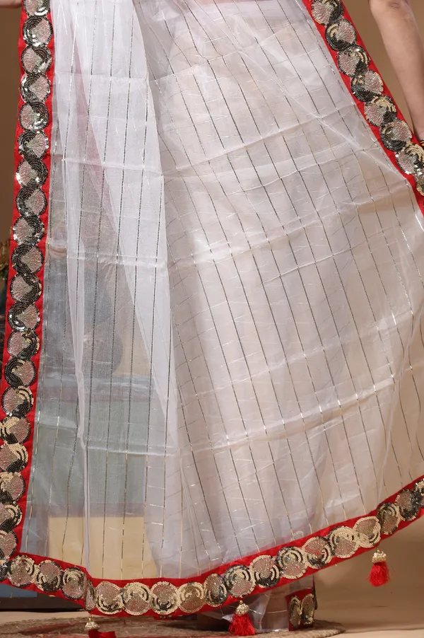 OFF-WHITE_PURE_ORGANZA_with_SEQUENCE_LACE_Saree_with_Stiched_Blouse