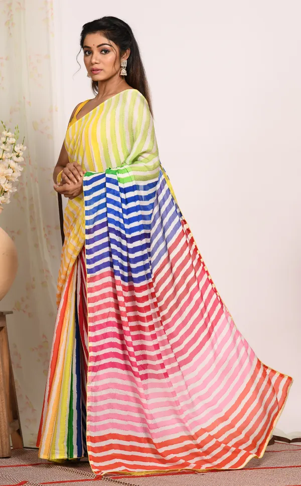 Striped_Pure_Chiffon_Saree