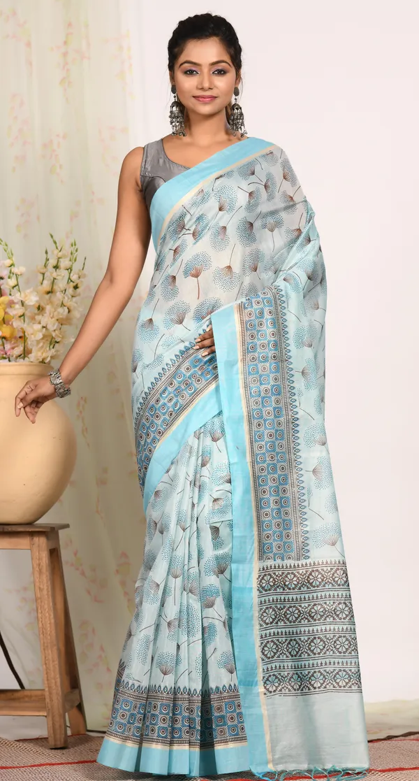 Floral_Printed_Tissue_Block_Saree
