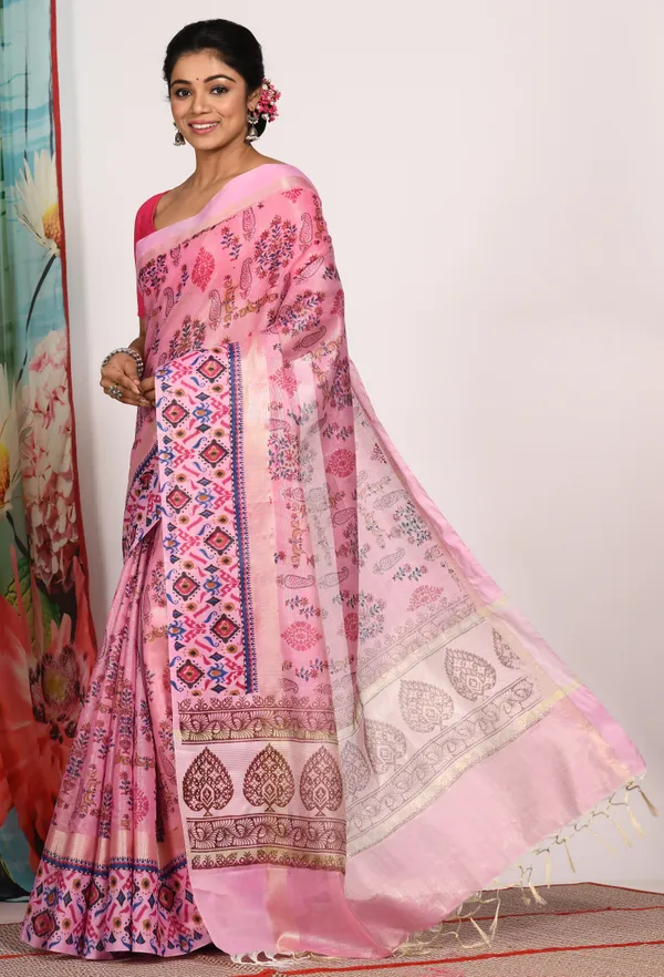 Pink_&_Blue_Paisley_Block_Printed_Tissue_Saree