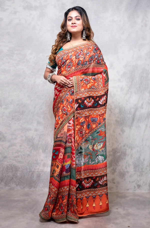 Floral_Digital_Printed_Organza_Saree