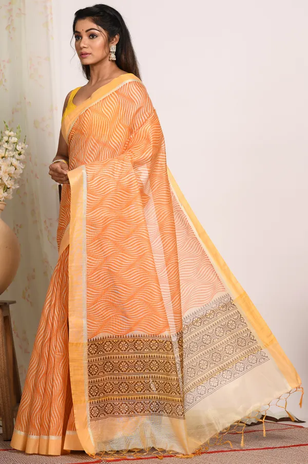 Zari_Tissue_Block_Print_Saree