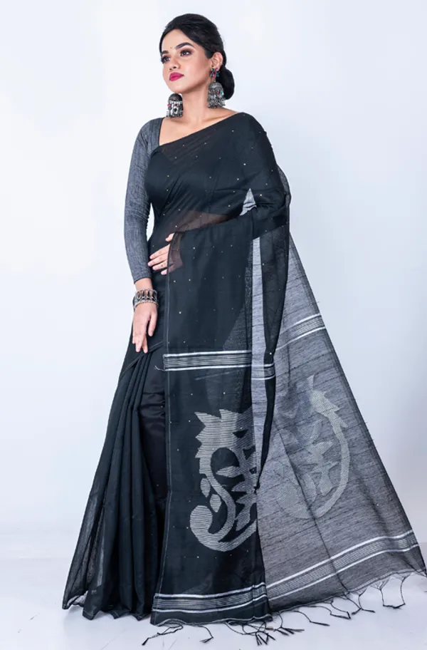 Bengal_handloom_cotton_zari_saree