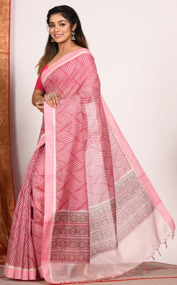 Abstract_Print_Tissue_Saree