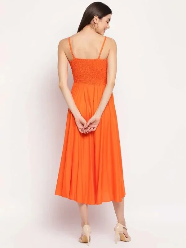 Orange_Smocked_Midi_Dress_for_Women