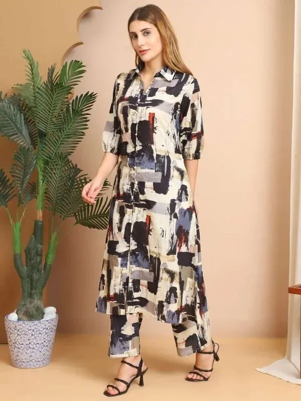 Multicolour_Abstract_Print_Co_Ord_Set_For_Women