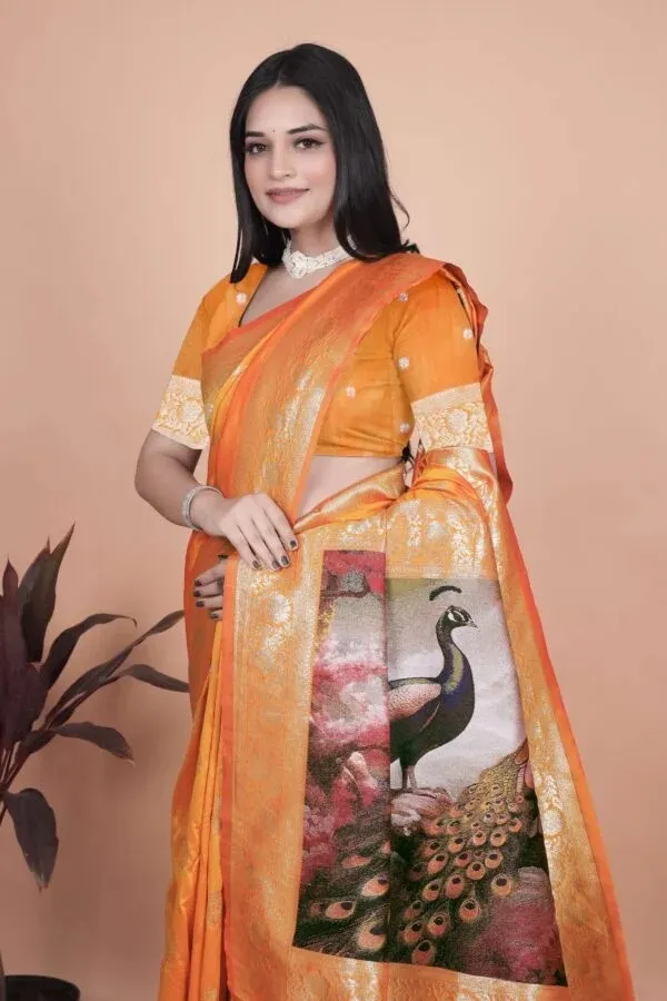 Orange_Art_Silk_Printed_Saree_for_Women
