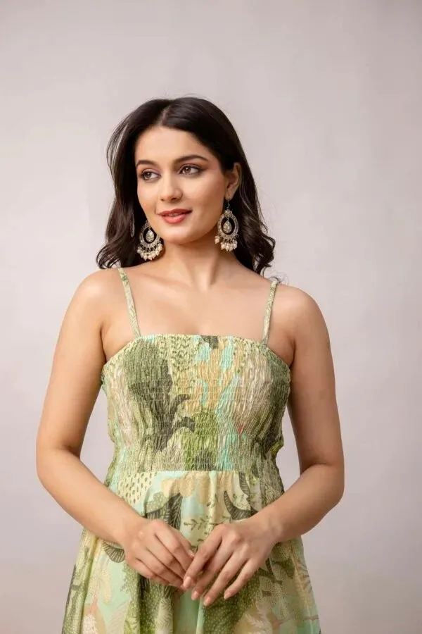 Green_Printed_Smocked_Midi_Dress_for_Women