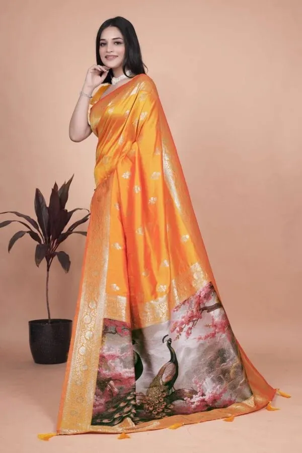 Orange_Art_Silk_Printed_Saree_for_Women