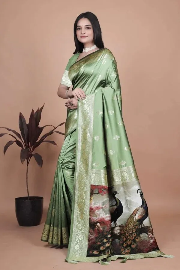 Green_Woven_Peacock_Print_Saree_for_Women