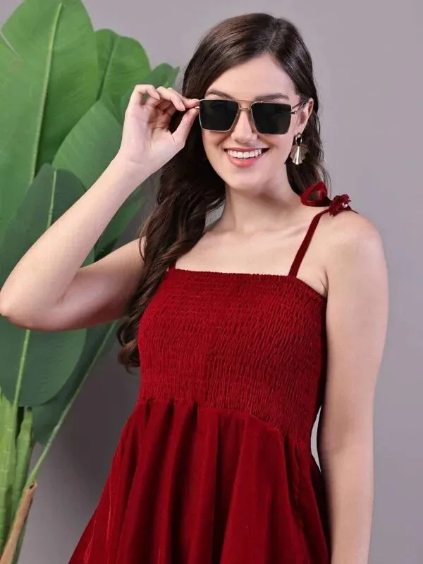 Red_Smocked_Sleeveless_Asymmetric_Hem_Dress_for_Women
