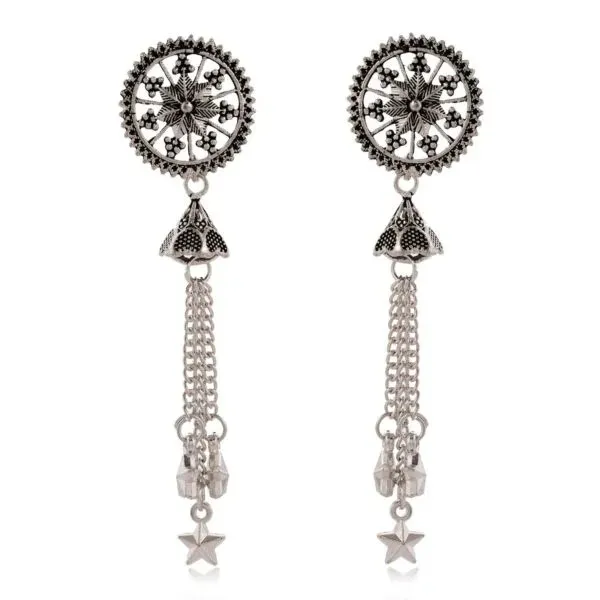 Silver_Oxidised_Long_Drop_Earrings_for_Women