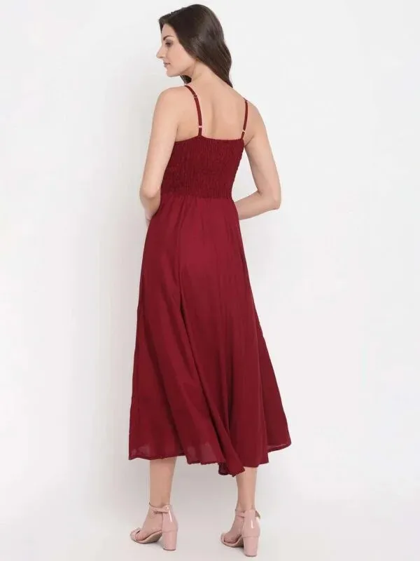 Maroon_Smocked_Midi_Dress_for_Women