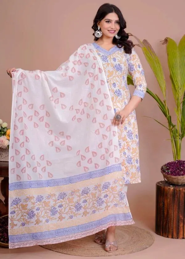 White_Printed_Straight_Kurta_Set_With_Dupatta_For_Women