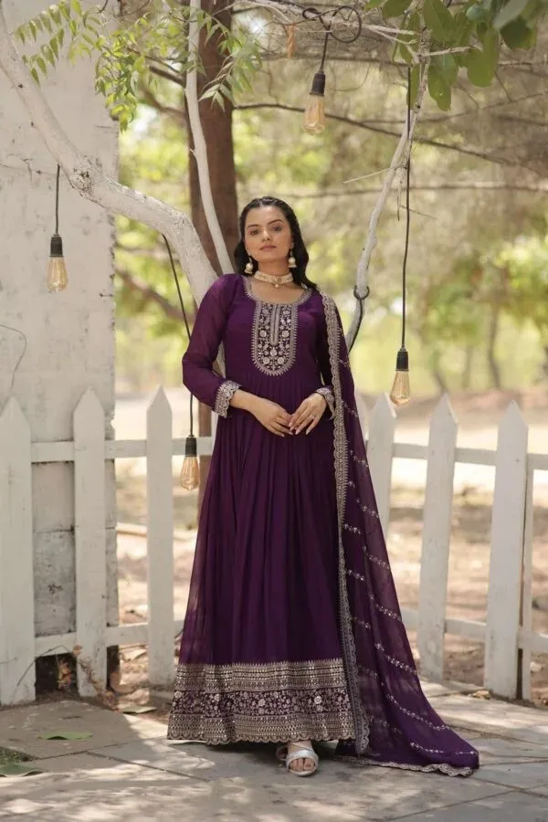Purple_Embroidered_Anarkali_Suit_Set_For_Women