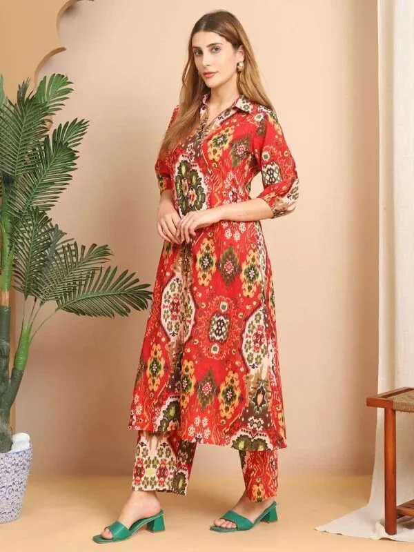Red_Printed_Straight_Kurta_Set_for_Women