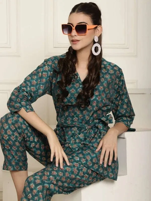 Green_Printed_Tie_Waist_Co_Ord_Set_For_Women