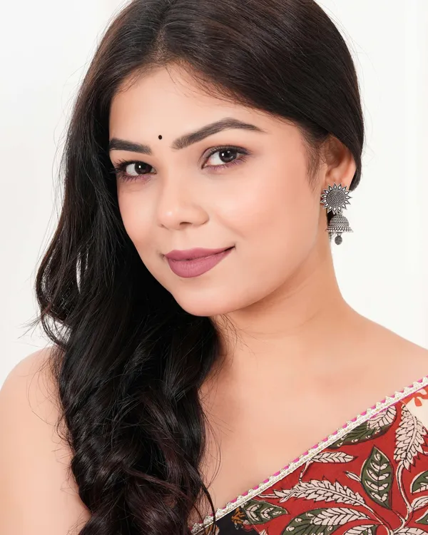 Earrings_For_Women_Traditional_Silver_Az838_Oxidised_Jhumka_Set_German_Silver_Chand_Baliyan_Jhumkas_Earrings_Birthday_Anniversary_Gift