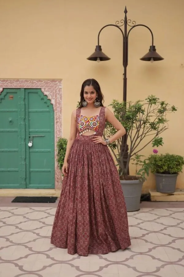 Maroon_Printed_Flared_Ethnic_Dress_for_Women