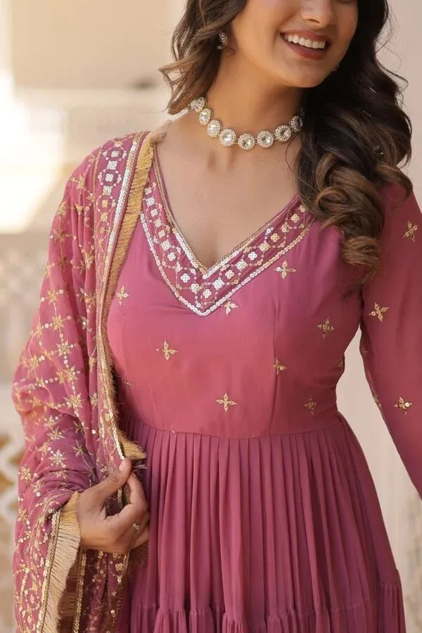 Mauve_Embroidered_Anarkali_Suit_Set_For_Women
