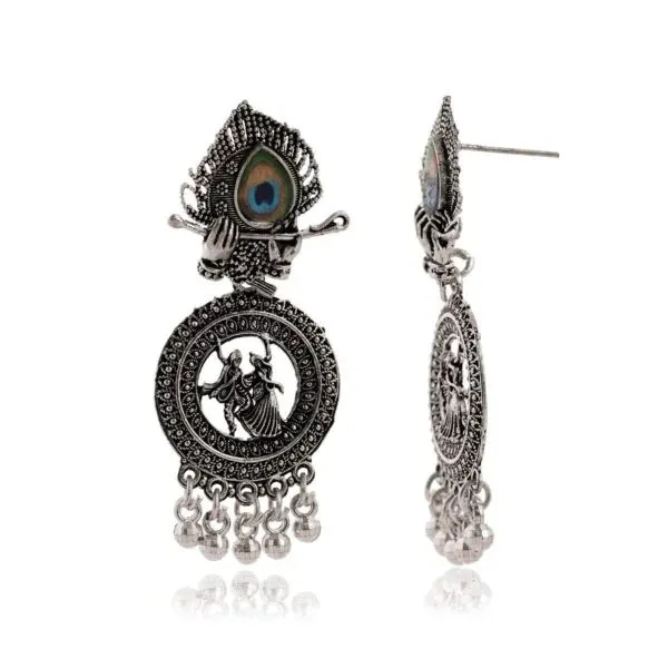 Silver_Oxidised_Peacock_Krishna_Dangle_Earrings_for_Women