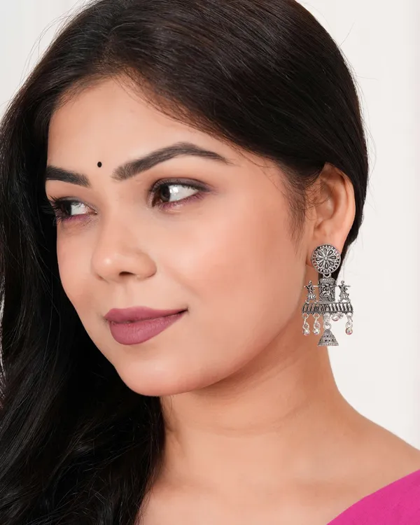 Women_S_Indian_Traditional_Az838_Oxidised_Silver_Earrings_For_Women_Doli_Wedding_Theme_Jumka_Wedding_Wear