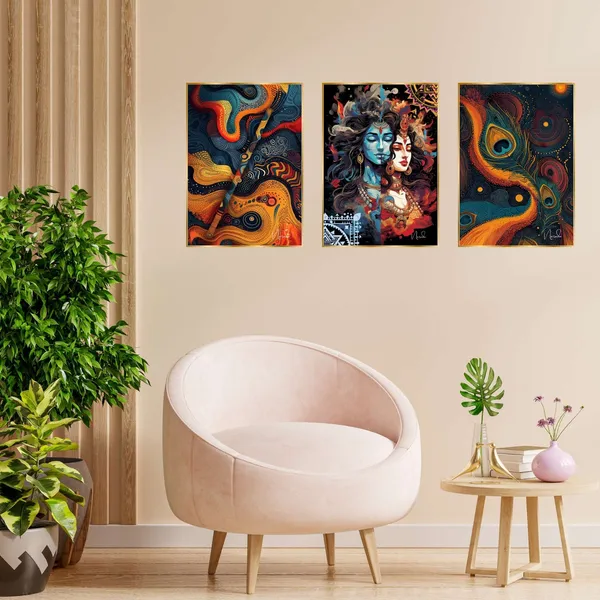 Set_Of_Three_Wall_Paintings_For_Wall_Dacoration_Golden_Framed_Wall_Paintings_For_Living_Room_Bedroom_Wall_Art_For_Home_Decoration_Office_Wall_Decor_24_18_Inch_Ch_Gd3_5