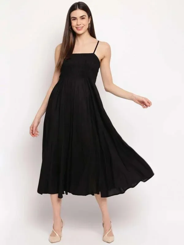 Black_Spaghetti_Strap_Fit_And_Flare_Dress_for_Women