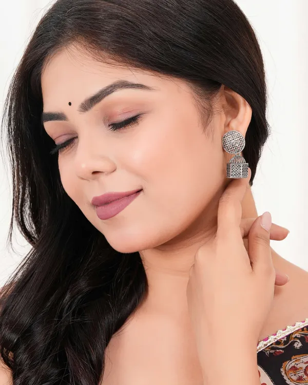 Earrings_For_Women_Traditional_Silver_Az838_Oxidised_Jhumka_Set_German_Silver_Chand_Baliyan_Jhumkas_Earrings_Birthday_Anniversary_Gift_Az838_Ox_Er33