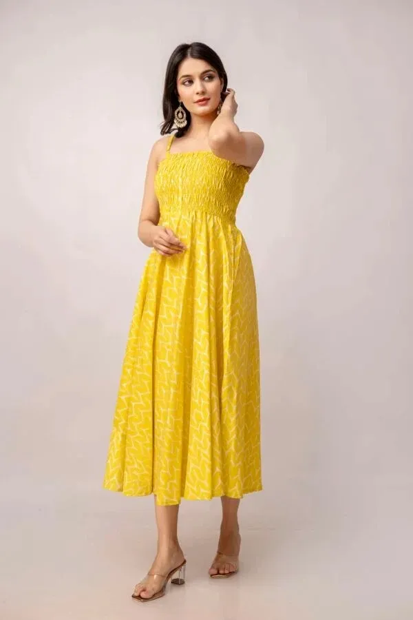 Yellow_Printed_Smocked_Midi_Dress_for_Women