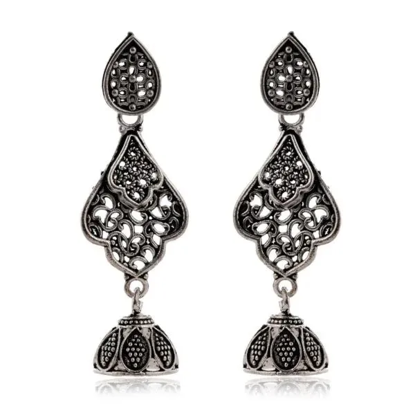 Oxidised_Silver_Tone_Jhumka_Earrings_Set_For_Women