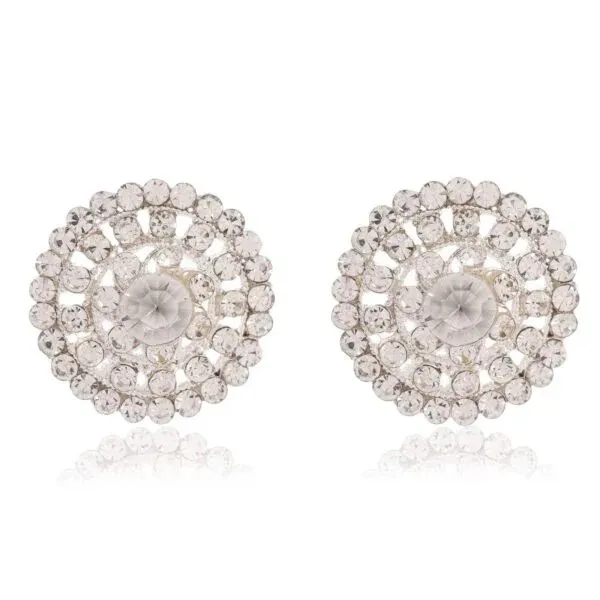 Silver_Tone_Round_Stud_Earrings_for_Women