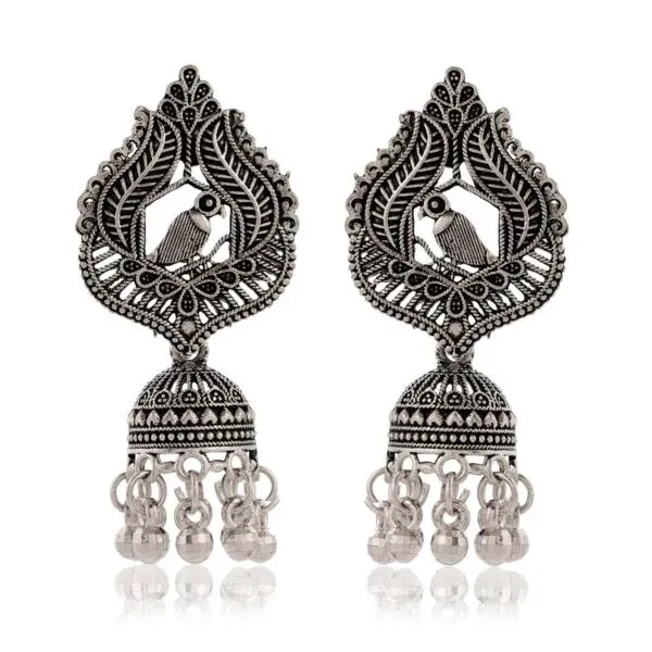 Oxidised_Finish_Peacock_Motif_Jhumka_Earrings_for_Women