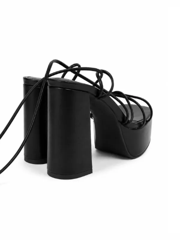 Black_Block_lace_up_chunky_high_heel