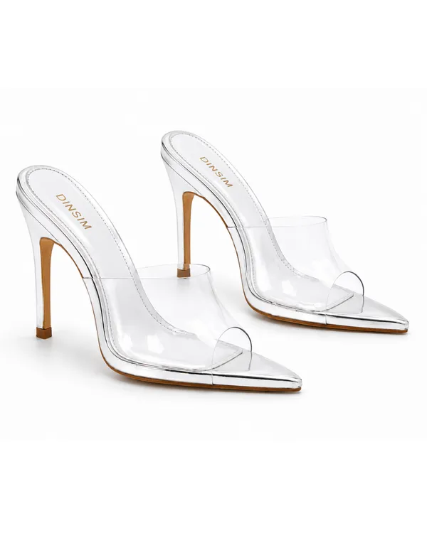 Clear_Silver_Pvc_Pointed_Toe_Metallic_Stiletto_Mule_For_Women