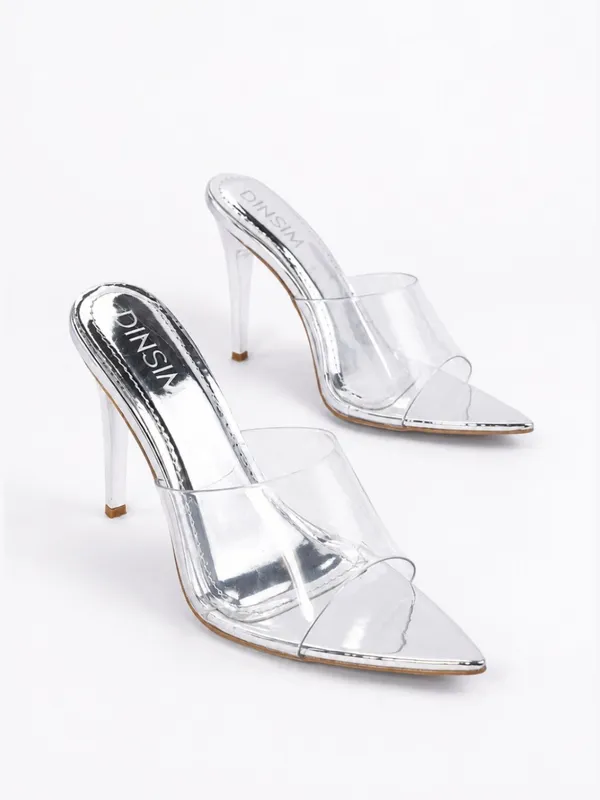 Clear_Silver_Pvc_Pointed_Toe_Metallic_Stiletto_Mule_For_Women