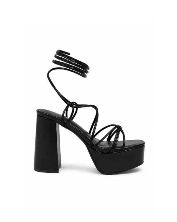 Black_Block_lace_up_chunky_high_heel