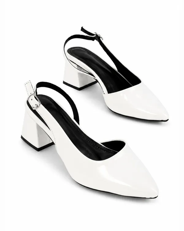 BELLY_WHITE_GLOSSY_WITH_OPEN_BACK_STRAP_DETAIL_BLOCK_HEEL