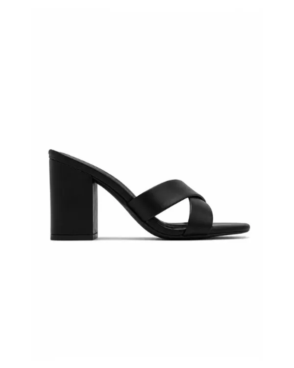 Black_Faux_Leather_Chunky_Block_Heel_Sandal_For_Women