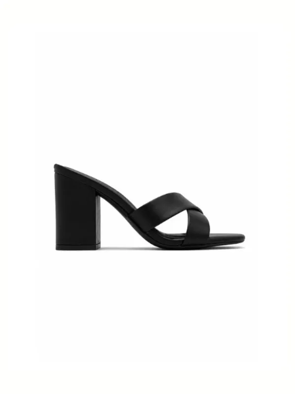 Black_Faux_Leather_Chunky_Block_Heel_Sandal_For_Women