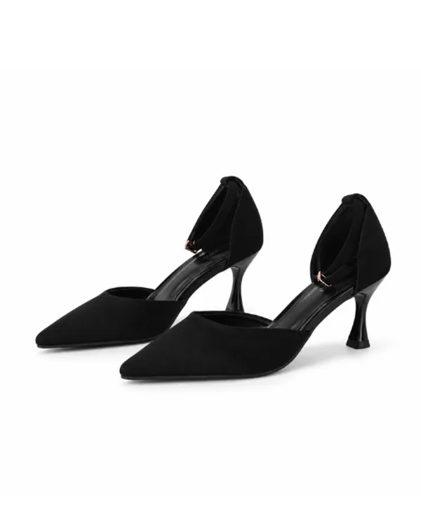 Black_Suede_Pointed_Toe_Ankle_Strap_Stiletto_Pump_For_Women