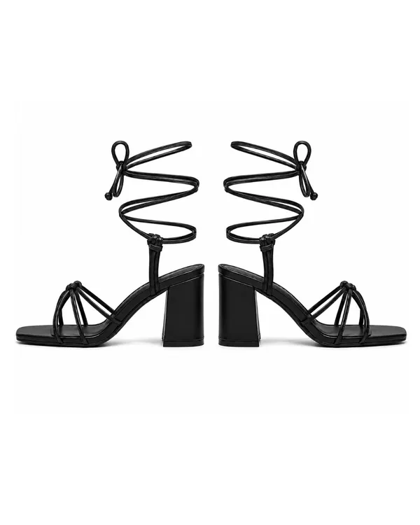 Black_Faux_Leather_Lace_Up_Platform_Block_Heel_Sandal_For_Women