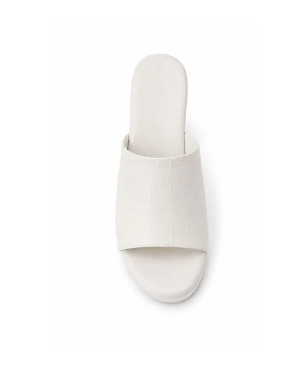White_Faux_Leather_High_Platform_Wedge_Peep-Toe_Mule_For_Women