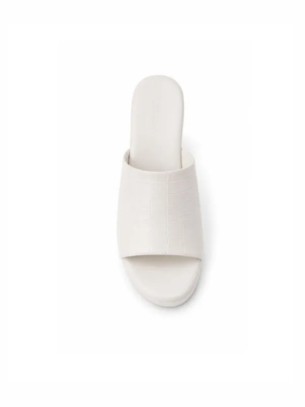 White_Faux_Leather_High_Platform_Wedge_Peep-Toe_Mule_For_Women